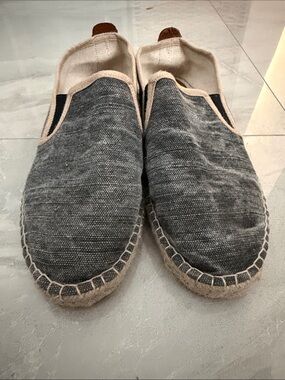 Men's Grey Canvas Slip-On Espadrilles